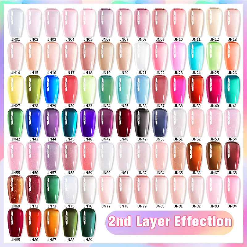 BORN PRETTY 83 Colors 10ml Jelly Nude Gel Nail Polish Autumn Amber Semi Transparent Manicure Soak off UV LED Nails Gel Varnish