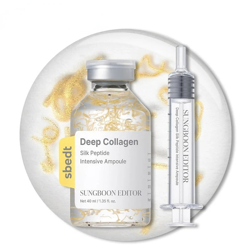 Korean Deep Collagen Skin Care Set – Silk Peptide Ampoule, Boosting Serum & Retinol Capsule | Fade Fine Lines
