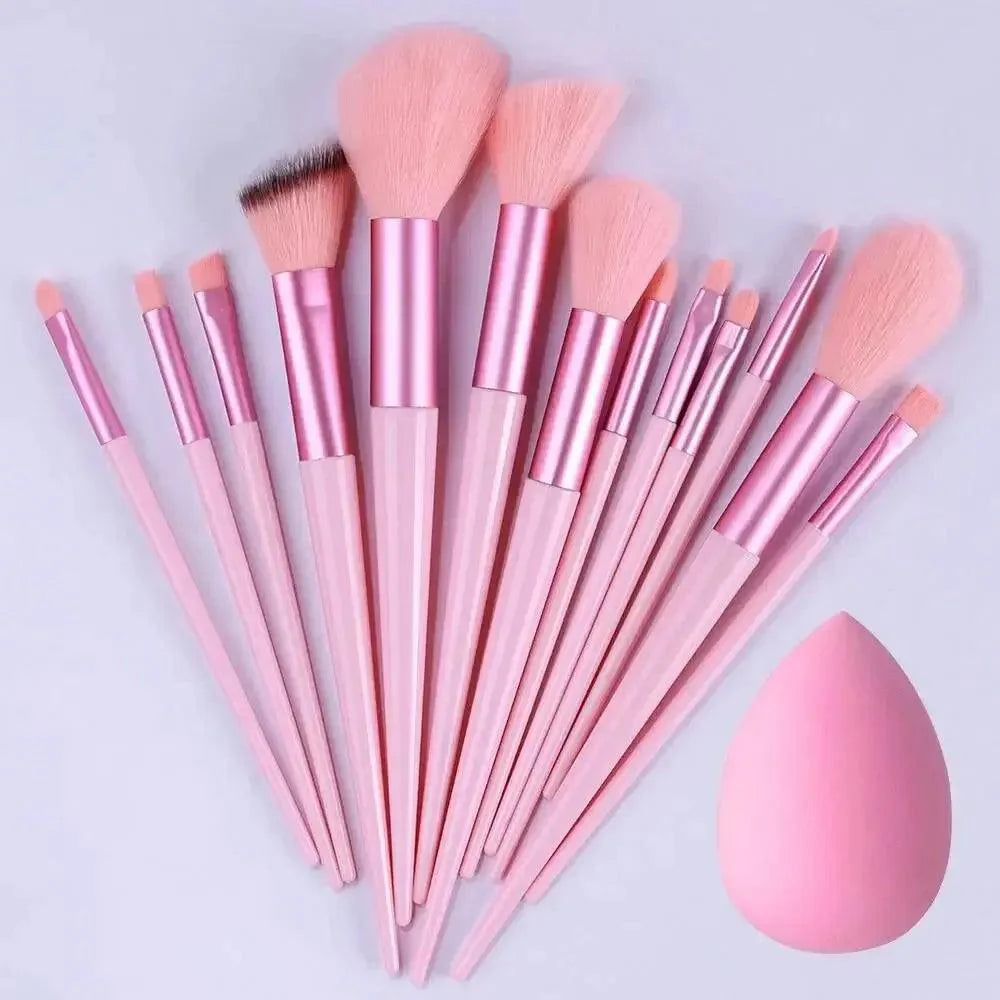 Professional 13–16Pcs Makeup Brush Set with Bag
