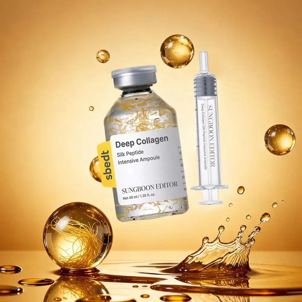 Korean Deep Collagen Skin Care Set – Silk Peptide Ampoule, Boosting Serum & Retinol Capsule | Fade Fine Lines