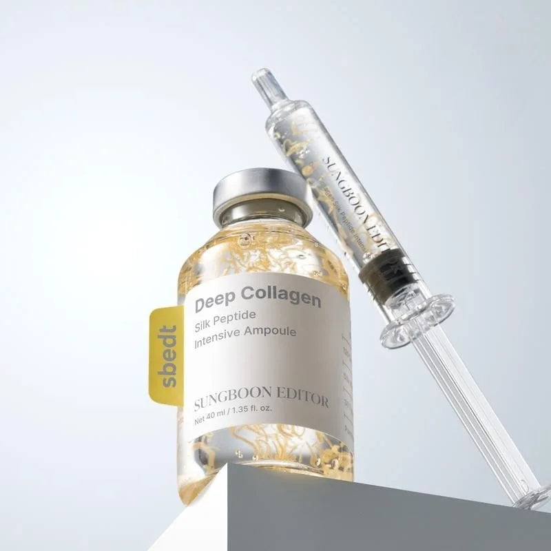 Korean Deep Collagen Skin Care Set – Silk Peptide Ampoule, Boosting Serum & Retinol Capsule | Fade Fine Lines