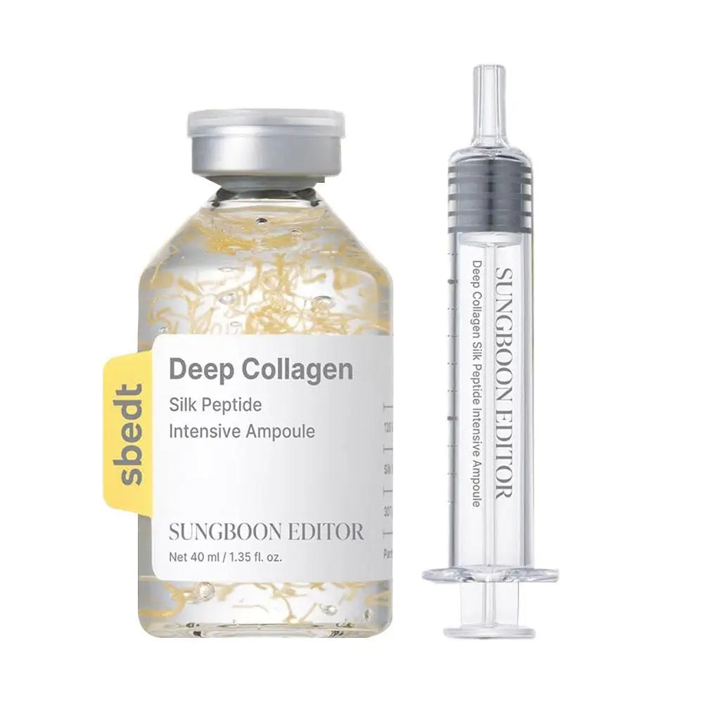 Korean Deep Collagen Skin Care Set – Silk Peptide Ampoule, Boosting Serum & Retinol Capsule | Fade Fine Lines