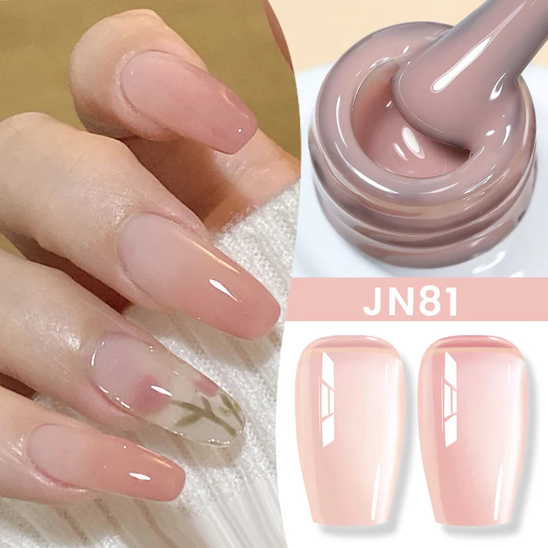 BORN PRETTY 83 Colors 10ml Jelly Nude Gel Nail Polish Autumn Amber Semi Transparent Manicure Soak off UV LED Nails Gel Varnish