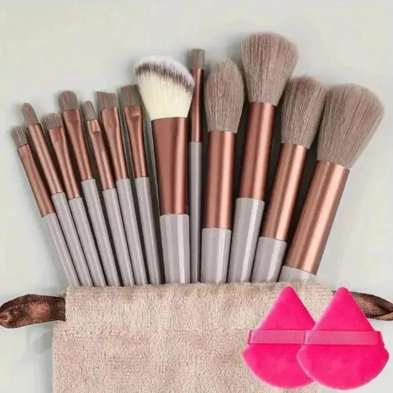 Professional 13–16Pcs Makeup Brush Set with Bag